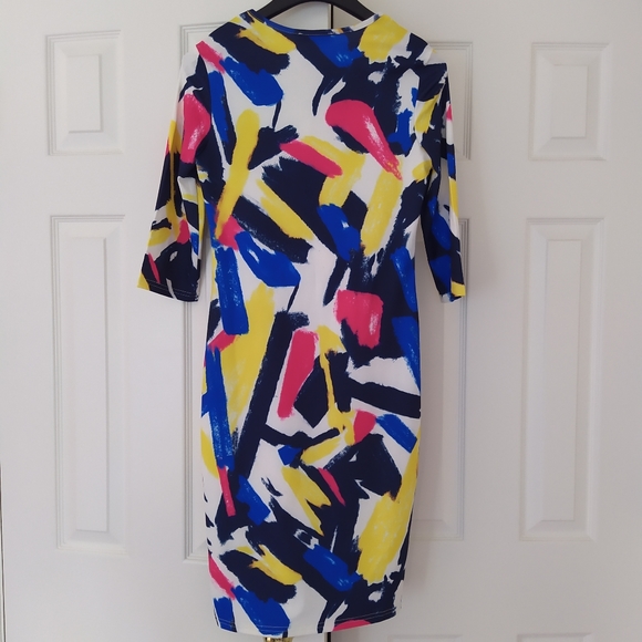 *SALE* Brush Stroke Print Bodycon Dress - Picture 2 of 6